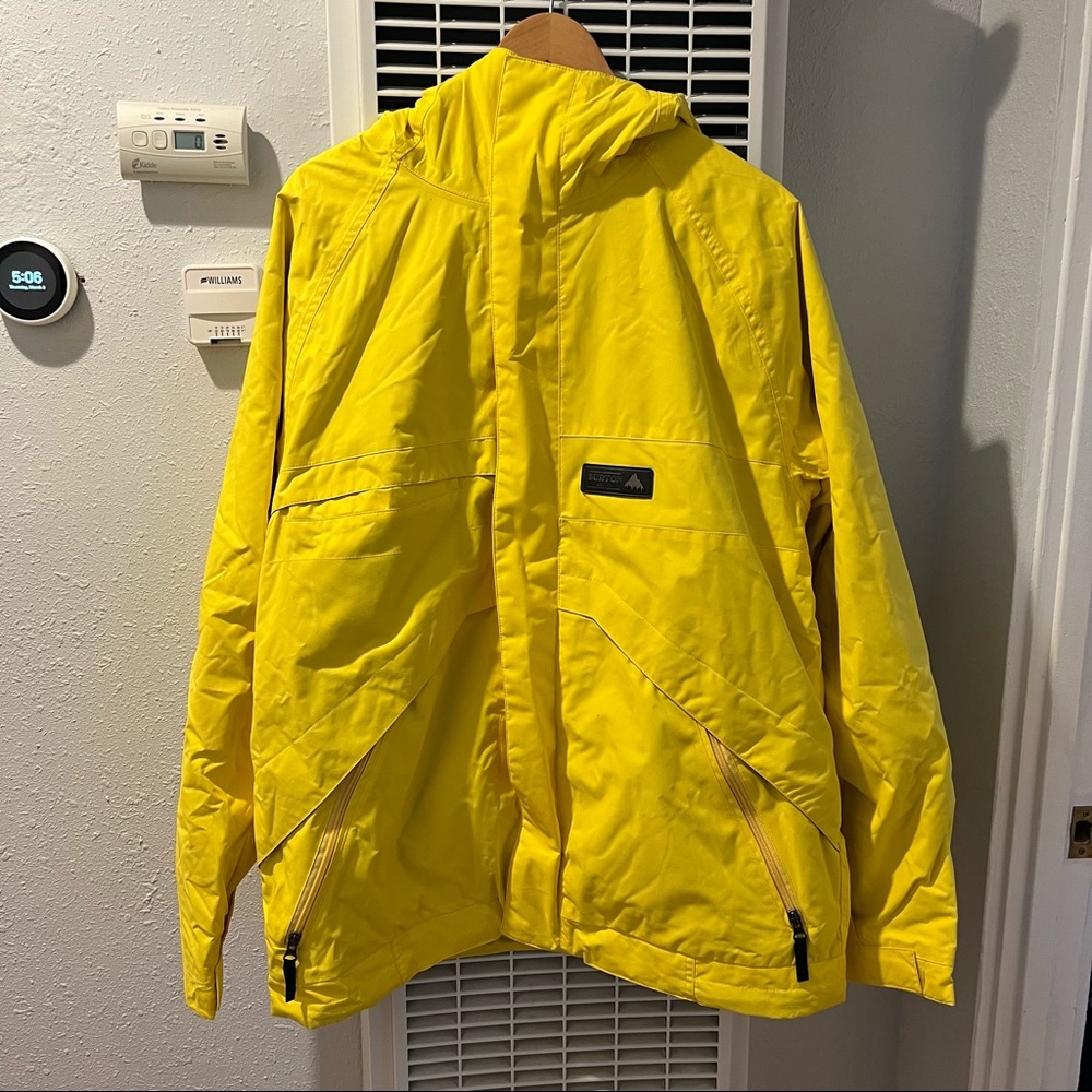 Yellow burton snow jacket